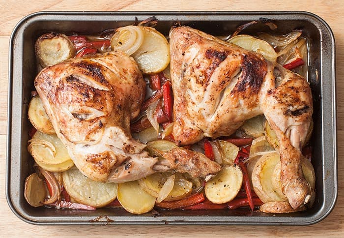 recipe for baked chicken thighs with potatoes